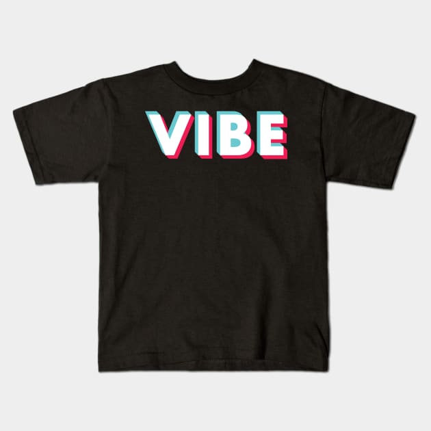 Vibe Glitch White Kids T-Shirt by BeyondTheDeck